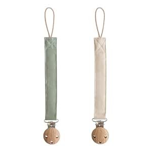 Mushie Linen Pacifier Clips