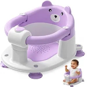 Non-Slip Toddler Bath Seat (Lavender)